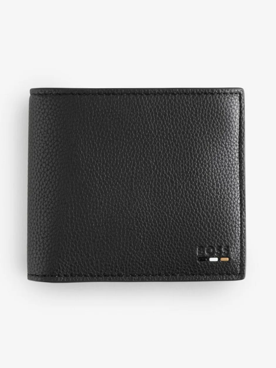 BOSS Brown Ray Signature Logo Billfold Wallet Outlet