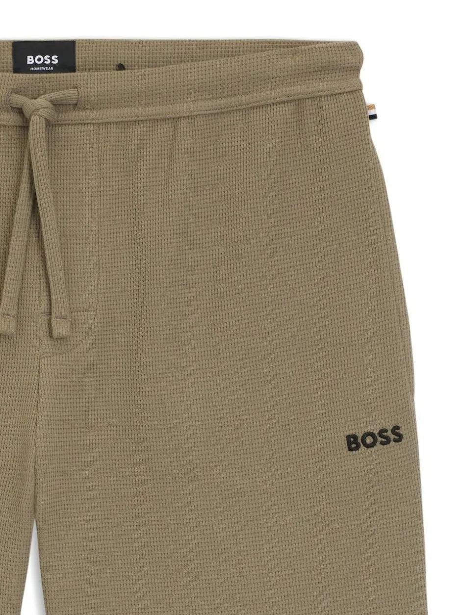 BOSS Brown Waffle Shorts Sale