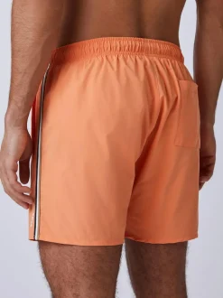BOSS Iconic Side Stripe Logo Swim Shorts Orange