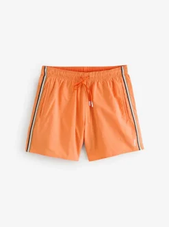 BOSS Iconic Side Stripe Logo Swim Shorts Orange