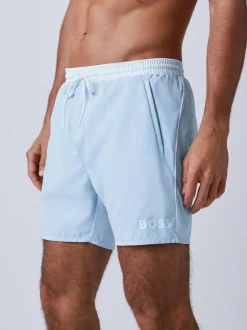 BOSS Sky Blue Starfish Quick Dry Swim Shorts Hot