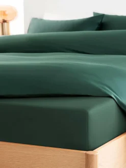 Next Bottle Green Collection Luxe 400 Thread Count Egyptian Deep Fitted Cotton Sateen Sheet Outlet