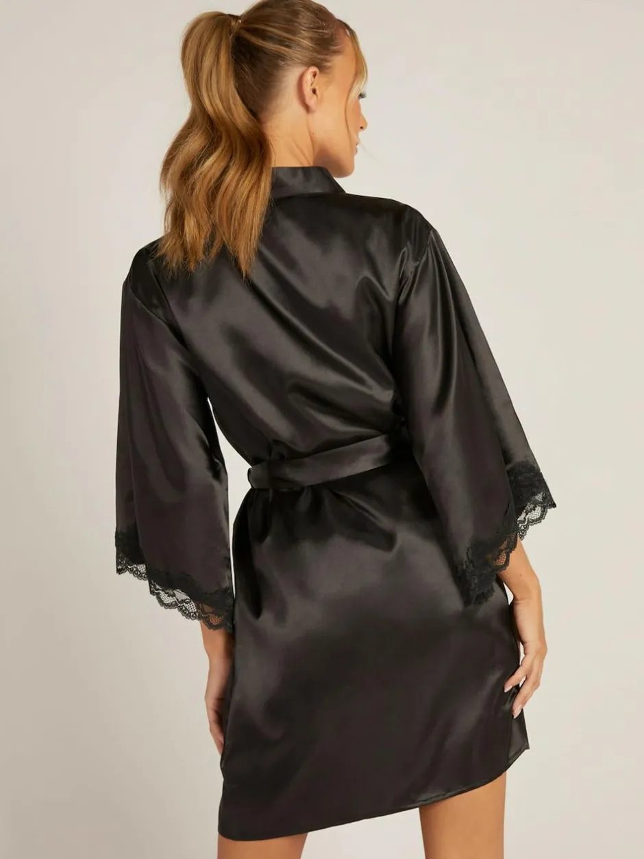 Boux Avenue Amelia Robe Dressing Gown Black Discount