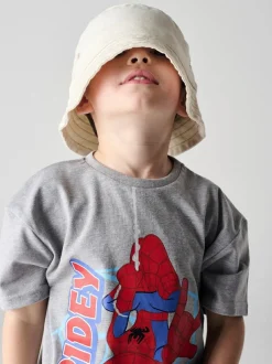 Brand Threads Grey & Red Spidey and His Amazing Friends 100% Cotton Top and Short Set Discount