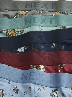 Next 5 Pack Trunk Boxers Breakfast Character New