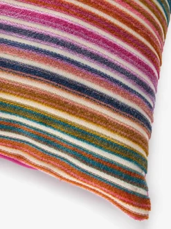 Next Bright 43 x 43cm Cut Velvet Stripe Cushion Outlet