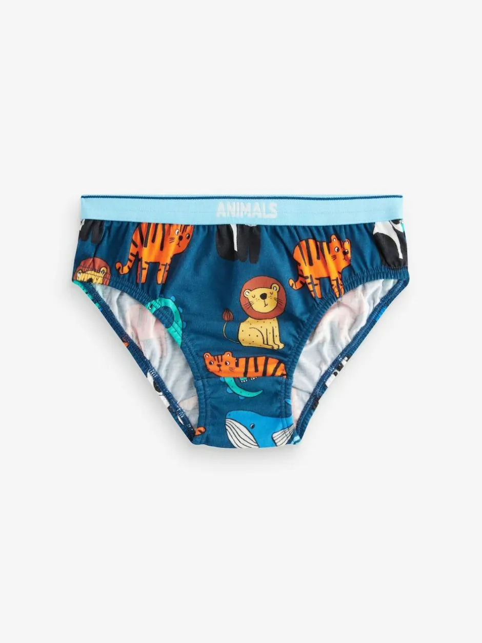 Next Cotton Briefs 7 Pack (1.5-10yrs) Bright Animals Discount