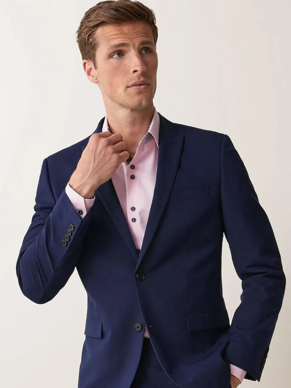 Next Regular Fit Two Button Suit Jacket Bright Blue New