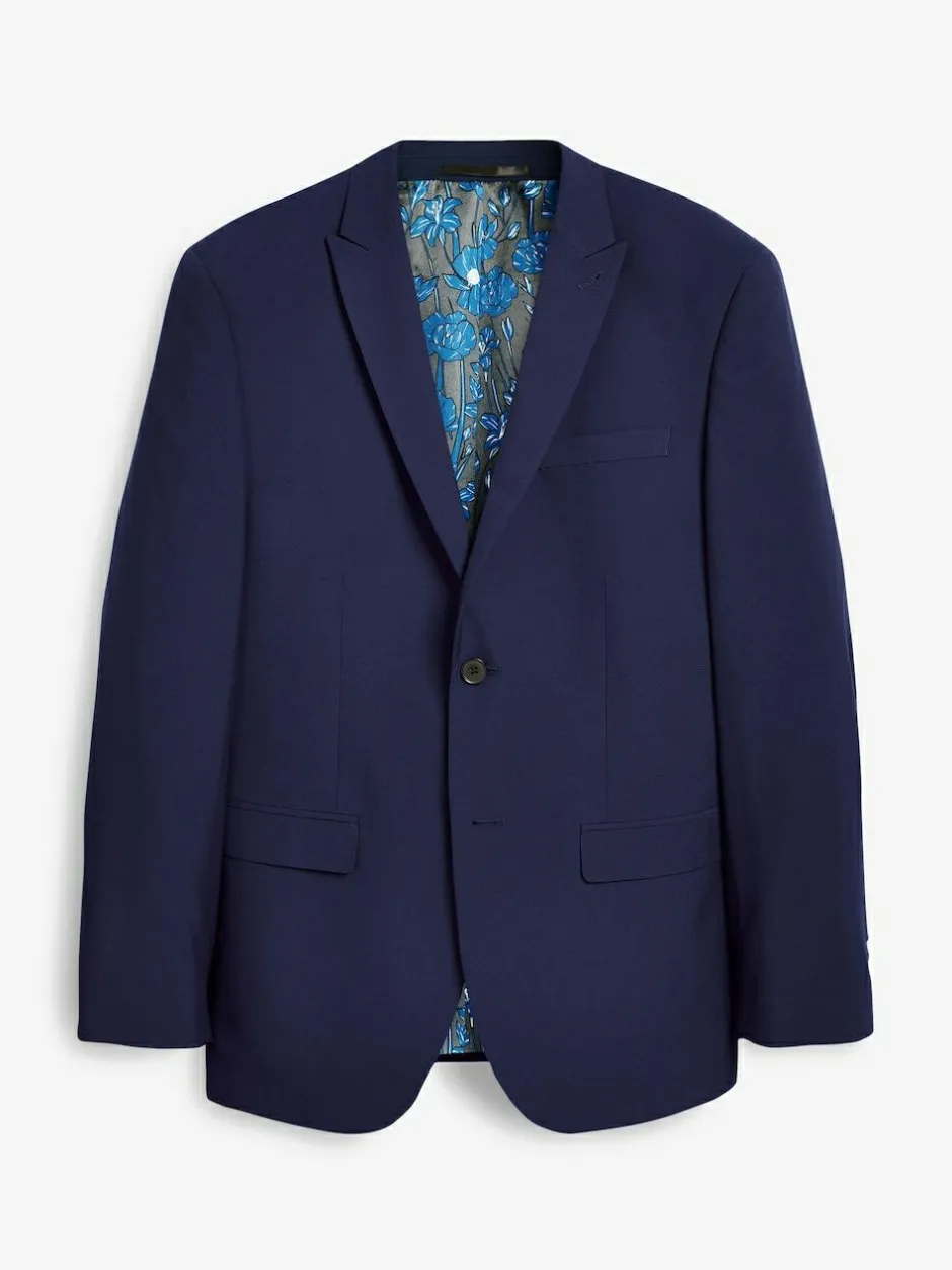 Next Regular Fit Two Button Suit Jacket Bright Blue New