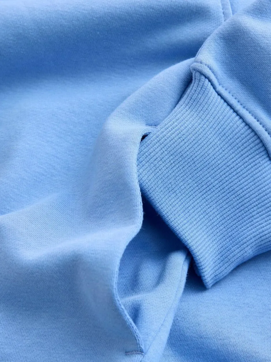 Next Relaxed Fit Essentials Longline Sweatshirt with Pockets Bright Blue Clearance