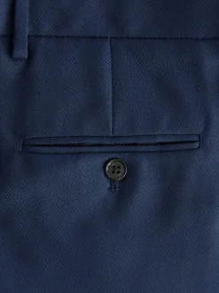 Next Tailored Fit Textured Suit Trousers Bright Blue Hot