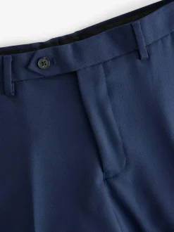 Next Tailored Fit Textured Suit Trousers Bright Blue Hot