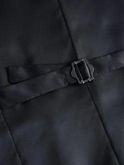 Next Bright Blue Textured Suit Waistcoat Outlet