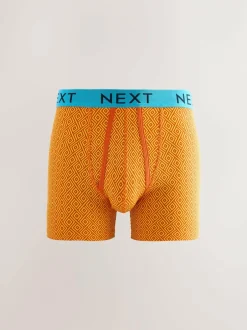 Next Bright Blue/Orange Spot 10 pack A-Front Boxers Sale
