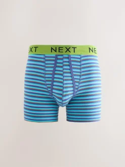 Next Bright Blue/Orange Spot 10 pack A-Front Boxers Sale