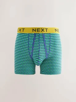 Next Bright Blue/Orange Spot 10 pack A-Front Boxers Sale
