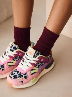 Next Colourblock Lace-Up Trainers Bright New