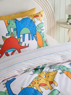 Next Bright Dino Duvet Cover and Pillowcase Set Clearance