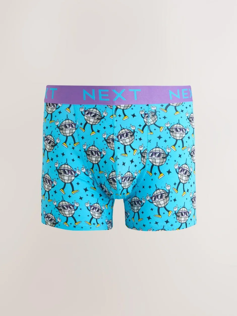 Next 8 pack Trunk Boxers Bright Disco Character Clearance