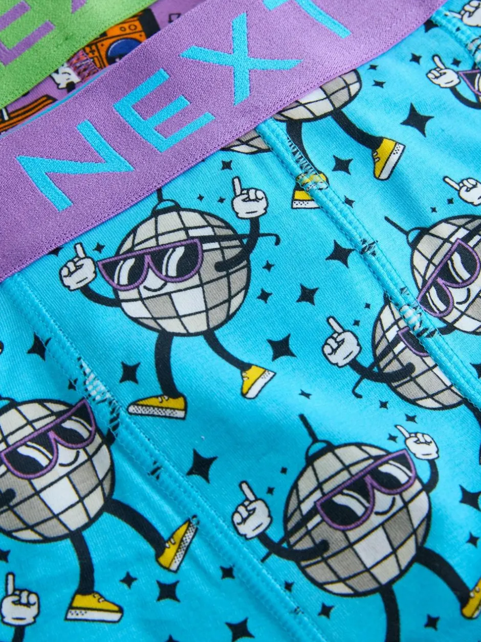 Next 8 pack Trunk Boxers Bright Disco Character Clearance