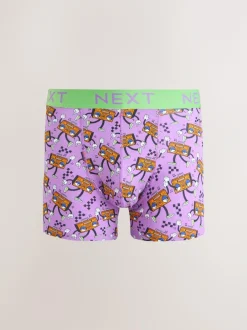 Next 8 pack Trunk Boxers Bright Disco Character Clearance