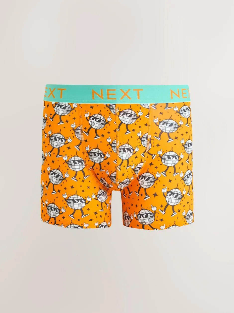 Next 8 pack Trunk Boxers Bright Disco Character Clearance