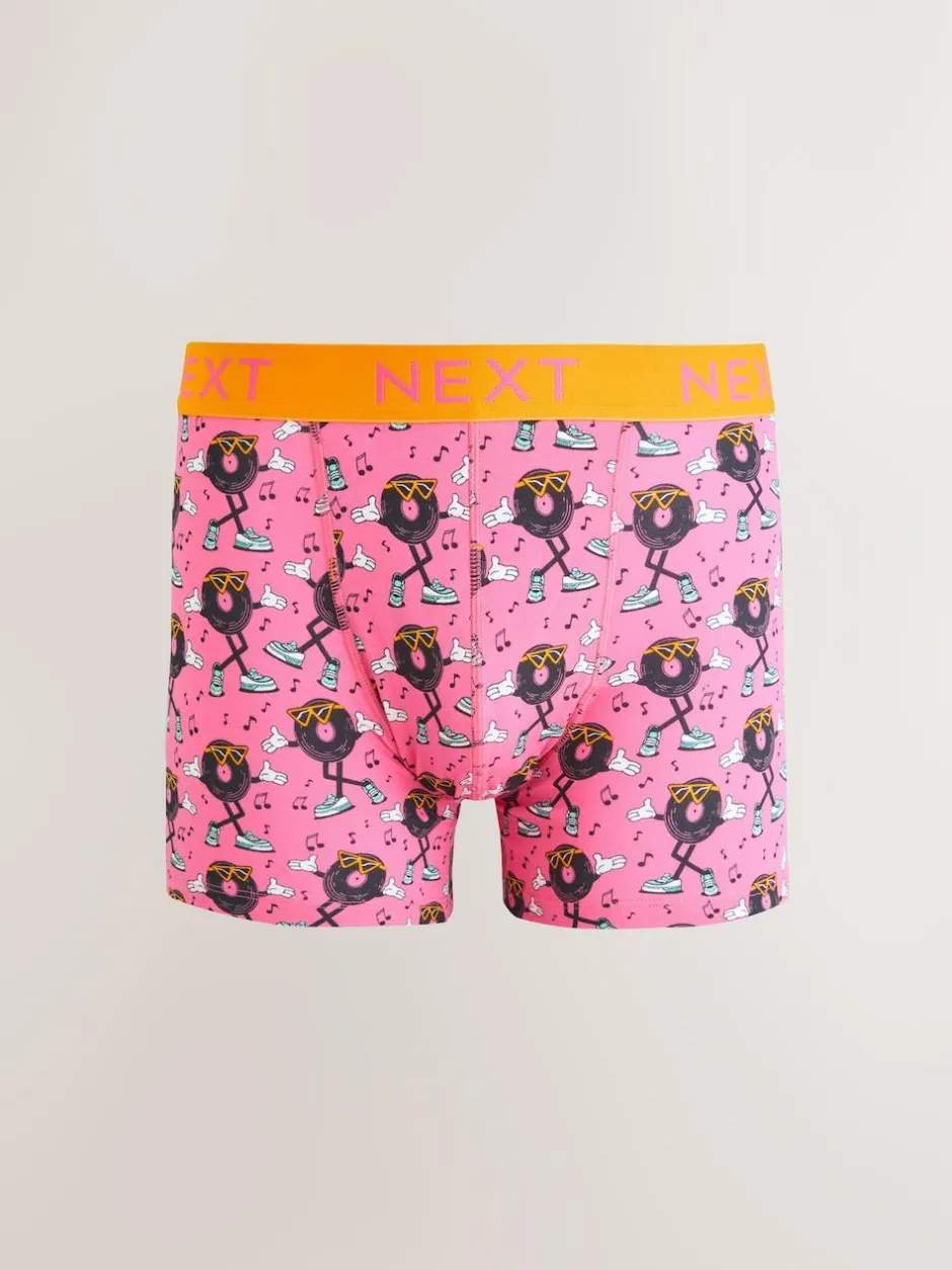 Next 8 pack Trunk Boxers Bright Disco Character Clearance
