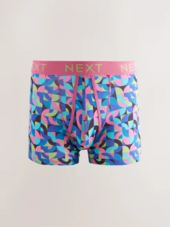 Next A-Front Boxers 8 Pack Bright Geometric Pattern