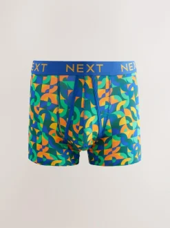 Next A-Front Boxers 8 Pack Bright Geometric Pattern