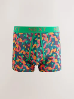 Next A-Front Boxers 8 Pack Bright Geometric Pattern