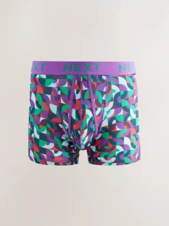 Next A-Front Boxers 8 Pack Bright Geometric Pattern