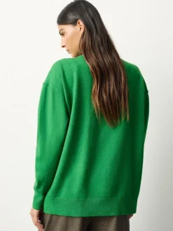 Next Bright Green Supersoft V-Neck Cardigan With Pockets New