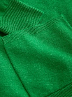 Next Bright Green Supersoft V-Neck Cardigan With Pockets New
