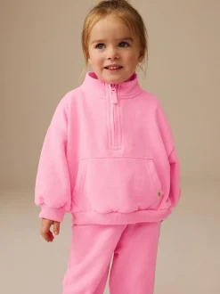 Next Bright Pink Quarter Zip Sweatshirt (3mths-7yrs)