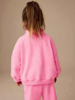 Next Bright Pink Quarter Zip Sweatshirt (3mths-7yrs)