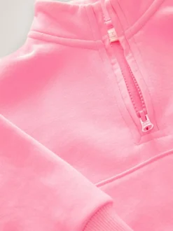 Next Bright Pink Quarter Zip Sweatshirt (3mths-7yrs)