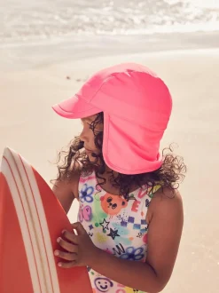 Next Swim Legionnaire Hat (3mths-10yrs) Bright Pink Clearance