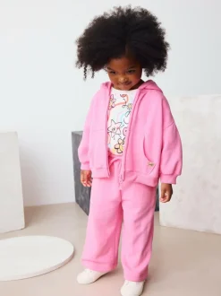 Next Bright Pink Wide Leg Sweat Joggers (3mths-7yrs) Clearance