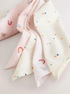 Next Bright Rainbow Baby Muslin Cloths 4 Pack Best