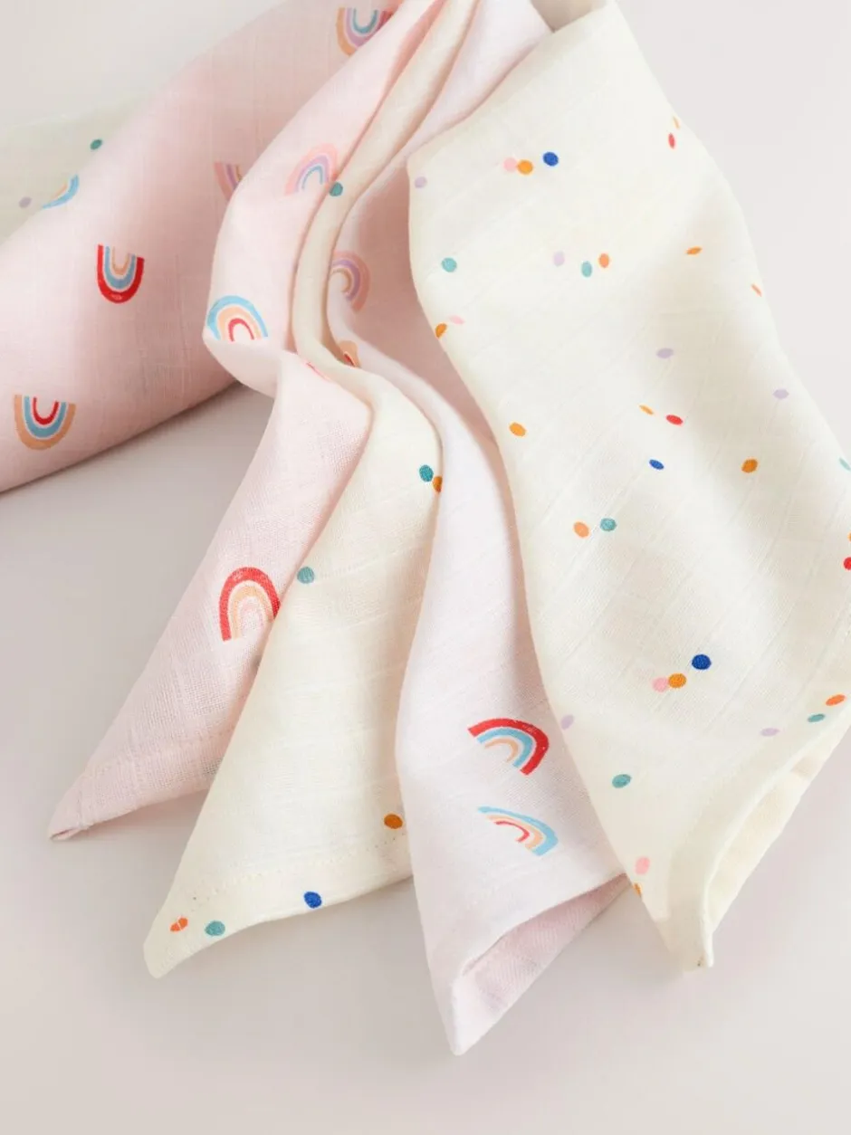Next Bright Rainbow Baby Muslin Cloths 4 Pack Best