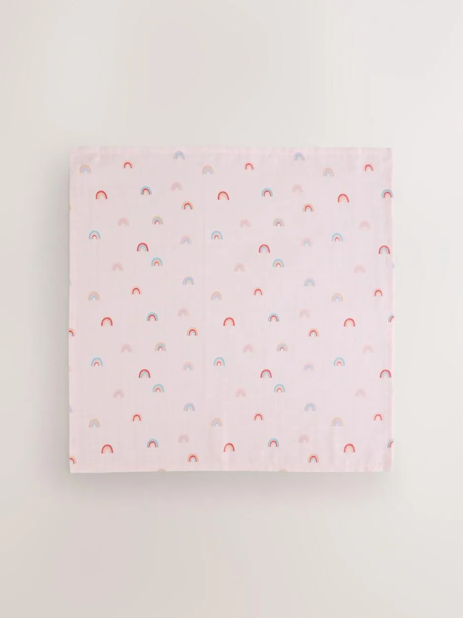 Next Bright Rainbow Baby Muslin Cloths 4 Pack Best