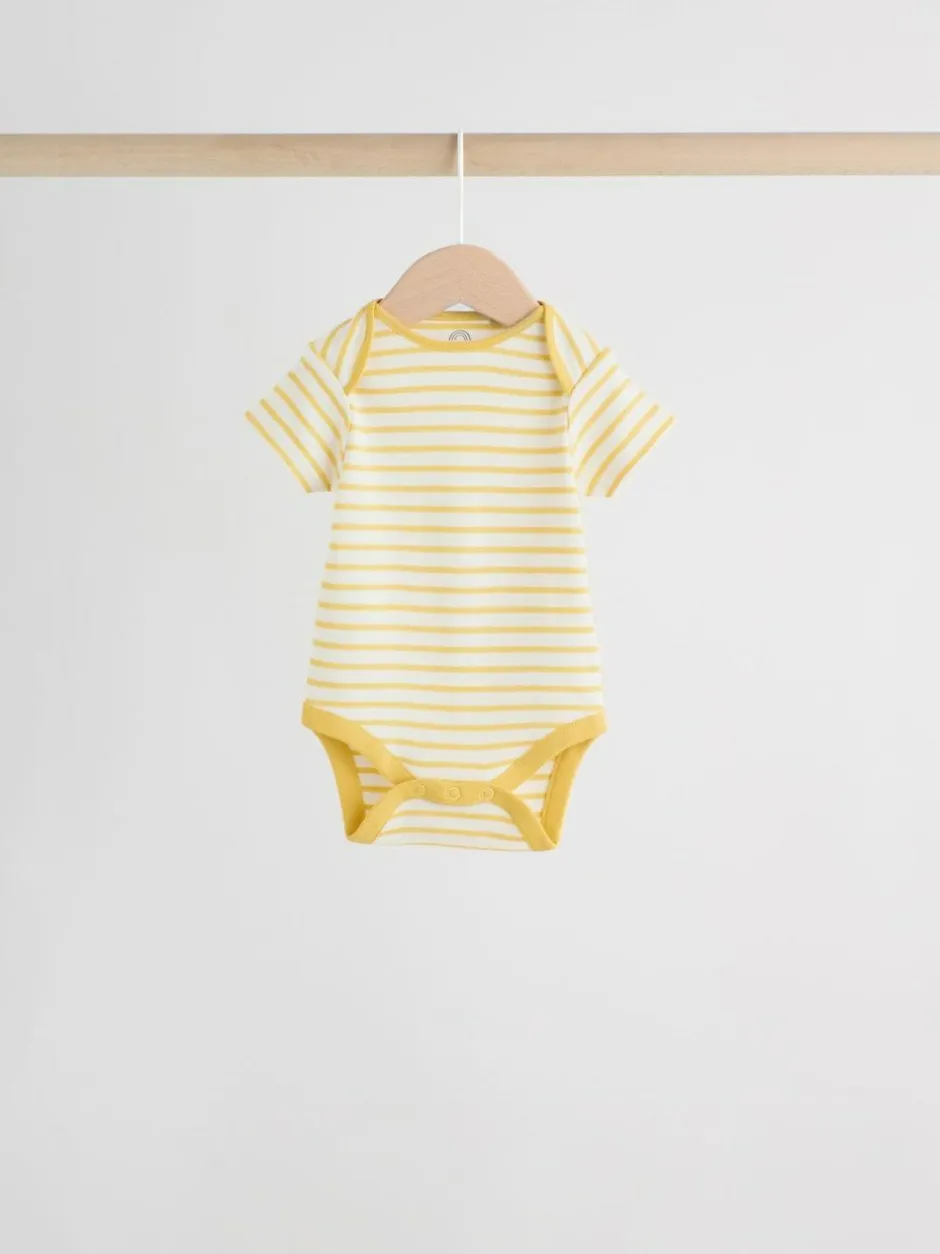 Next Bright Stripe Short Sleeve Baby Bodysuits 5 Pack Sale