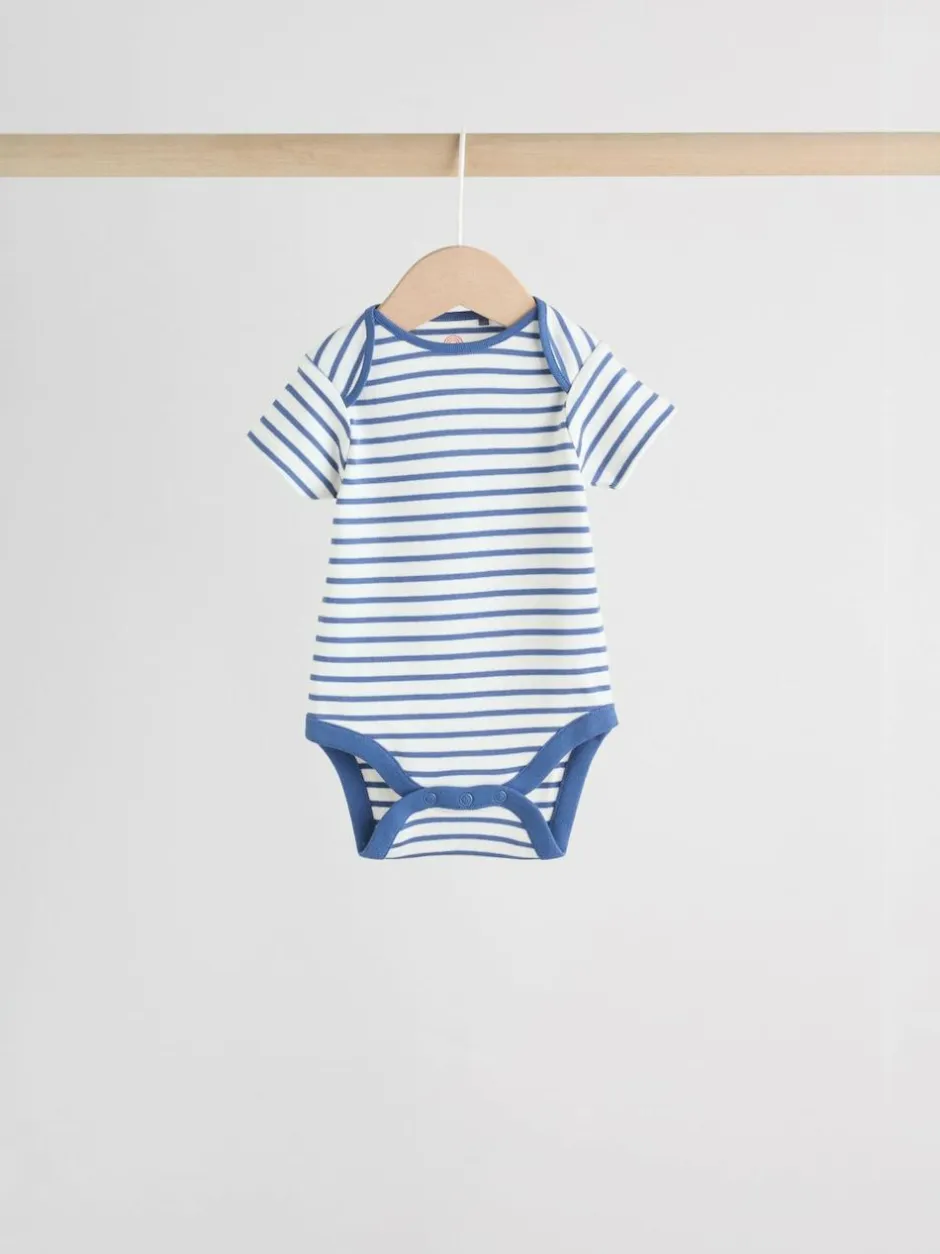 Next Bright Stripe Short Sleeve Baby Bodysuits 5 Pack Sale