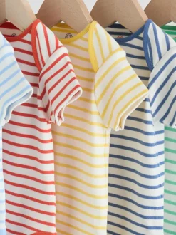 Next Bright Stripe Short Sleeve Baby Bodysuits 5 Pack Sale