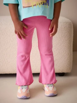 Next Bright Sugar Pink Rib Flare Leggings (3mths-7yrs) Outlet