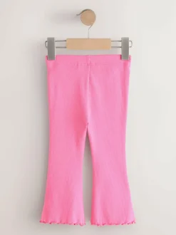 Next Bright Sugar Pink Rib Flare Leggings (3mths-7yrs) Outlet