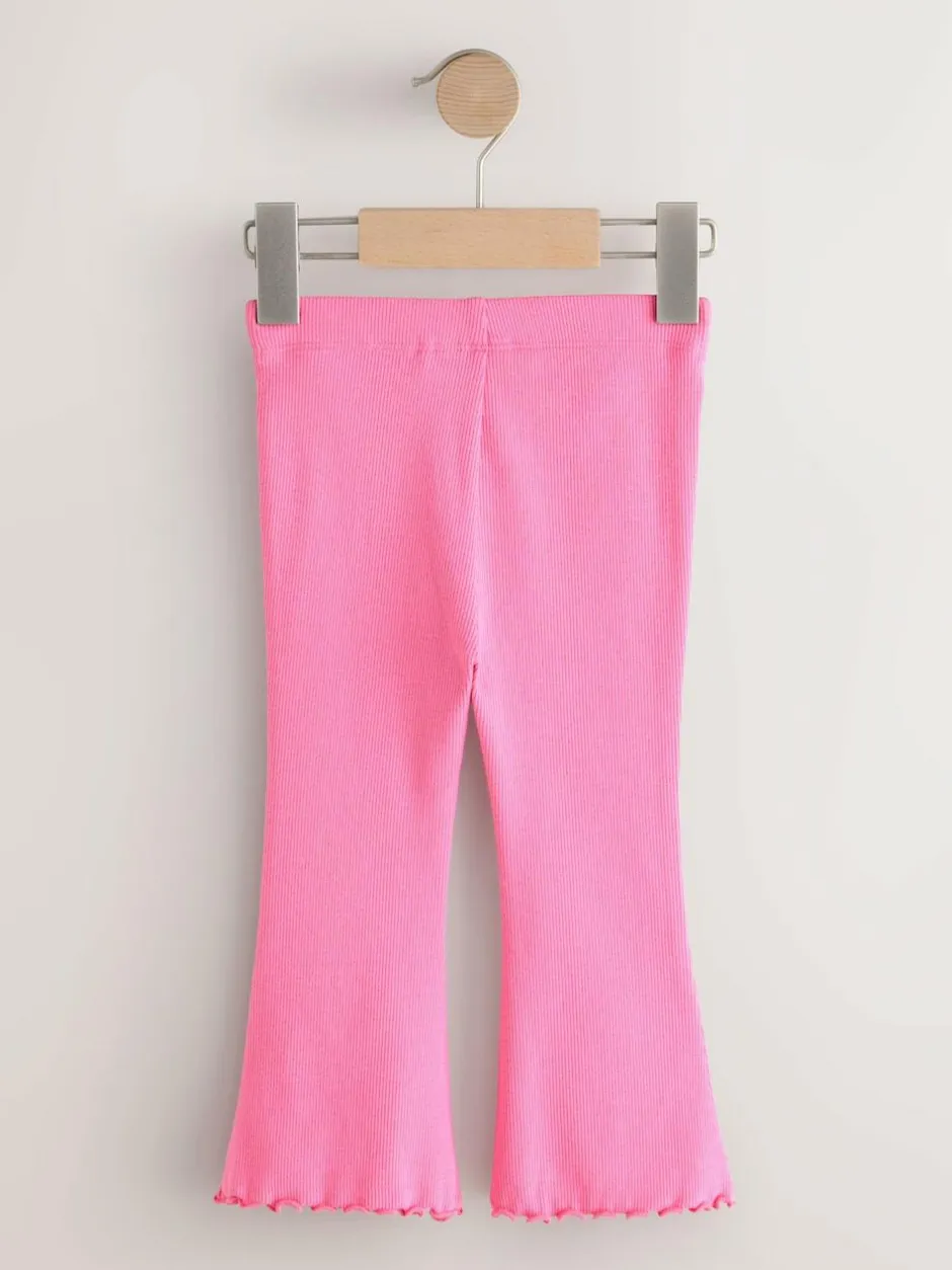 Next Bright Sugar Pink Rib Flare Leggings (3mths-7yrs) Outlet