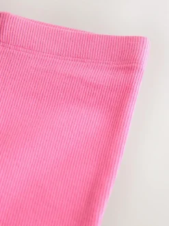 Next Bright Sugar Pink Rib Flare Leggings (3mths-7yrs) Outlet
