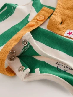 Next Baby Woven Dungaree and Bodysuit Set (0mths-2yrs) Bright Transport Best