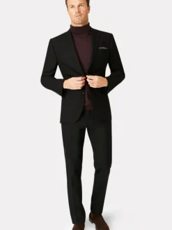 Brook Taverner Tailored Fit Washable Suit Jacket Black New